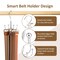 Belt Organizer for Closet, Heavy-Duty Rotating Belt Hanger Rack Holds up to 24 Belts, Hanging Space Saving Metal Belt Holder for Closet Storage, Silver